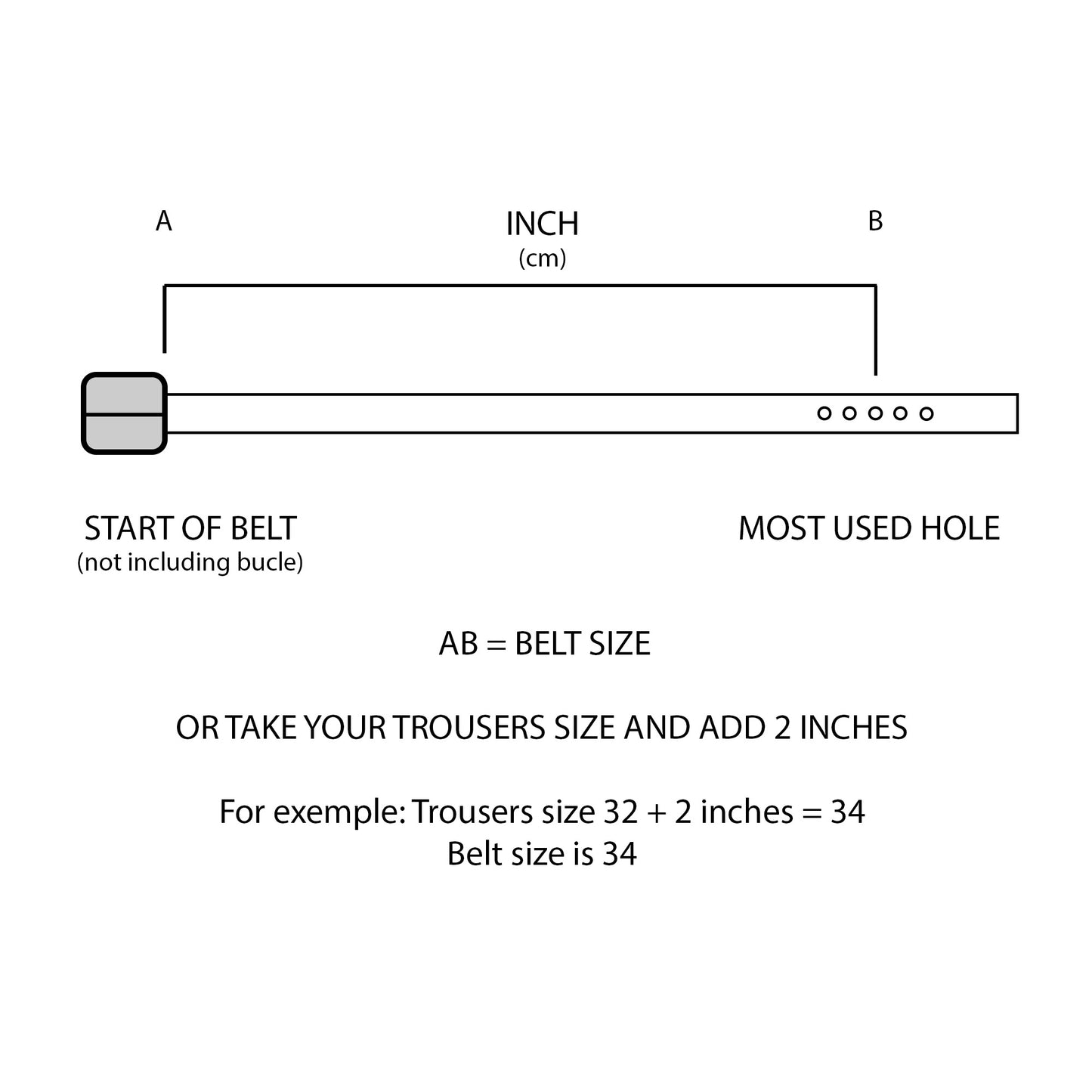 Leather belt - Chestnut (dark brown)