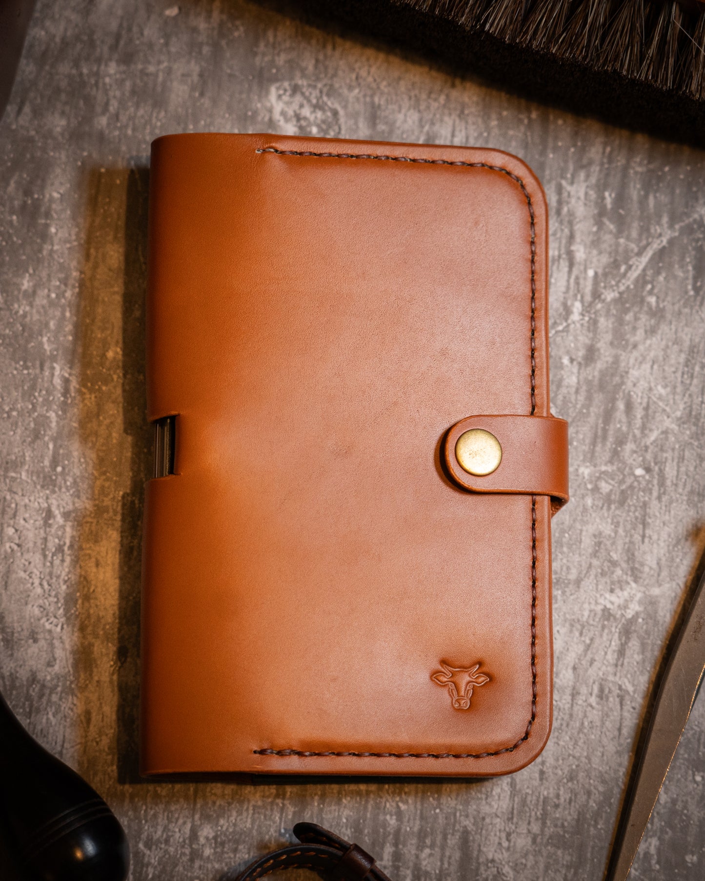 Leather notebook cover A6