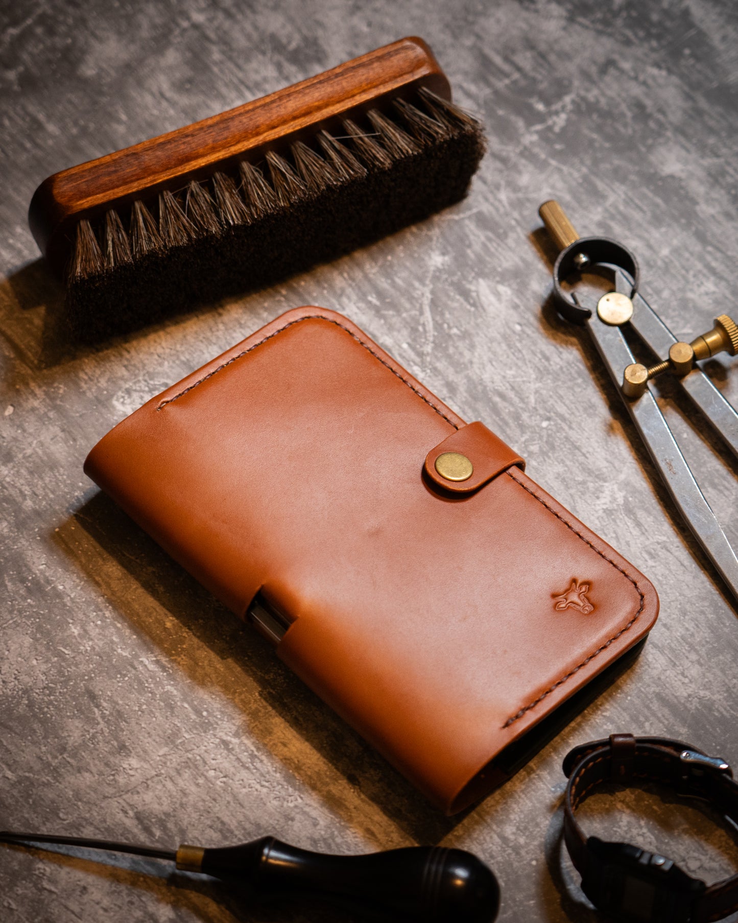 Leather notebook cover A6