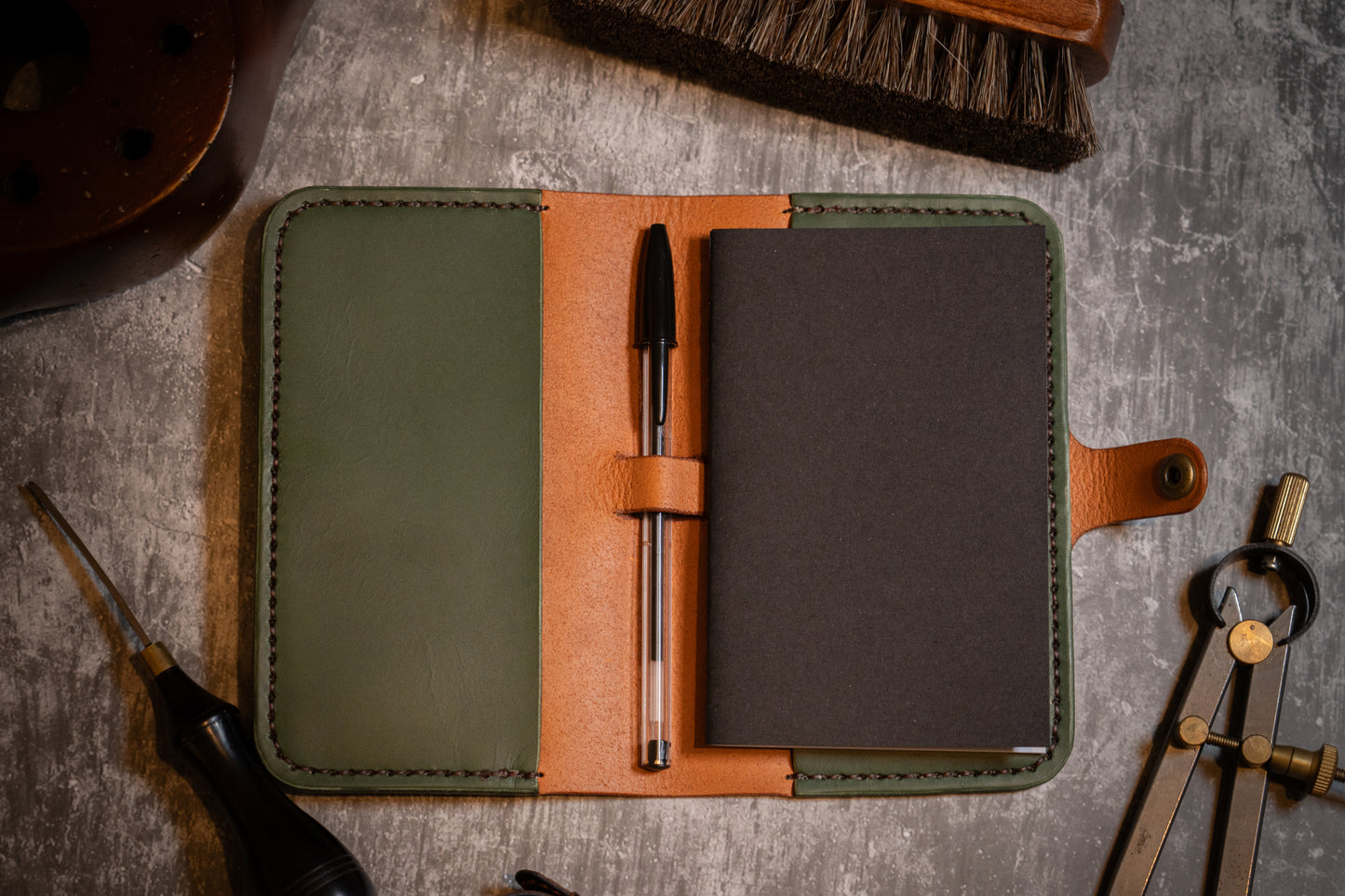 Leather notebook cover A6