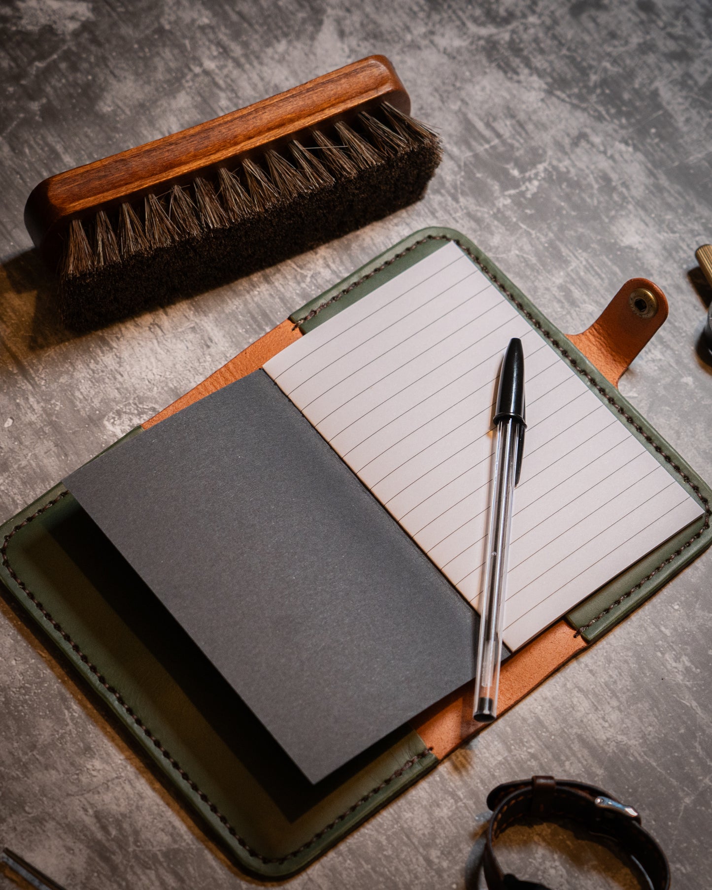 Leather notebook cover A6