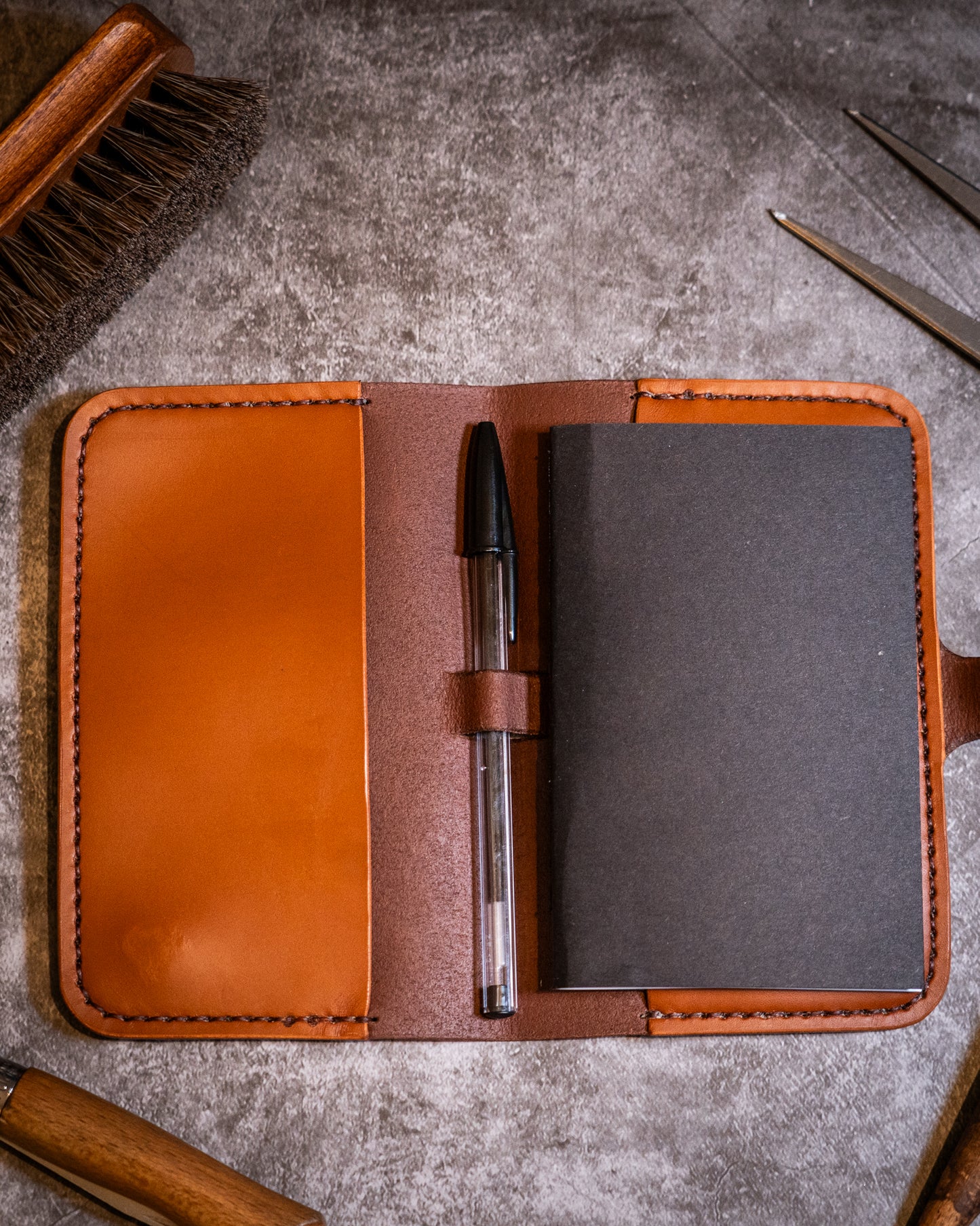 Leather notebook cover A6