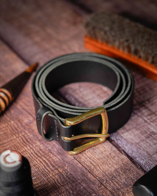 Leather belt - Black