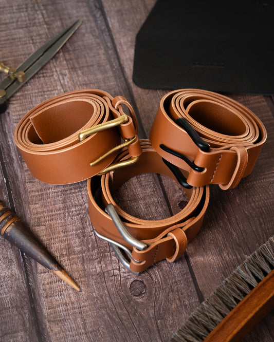 Leather belt - Tan (light brown)