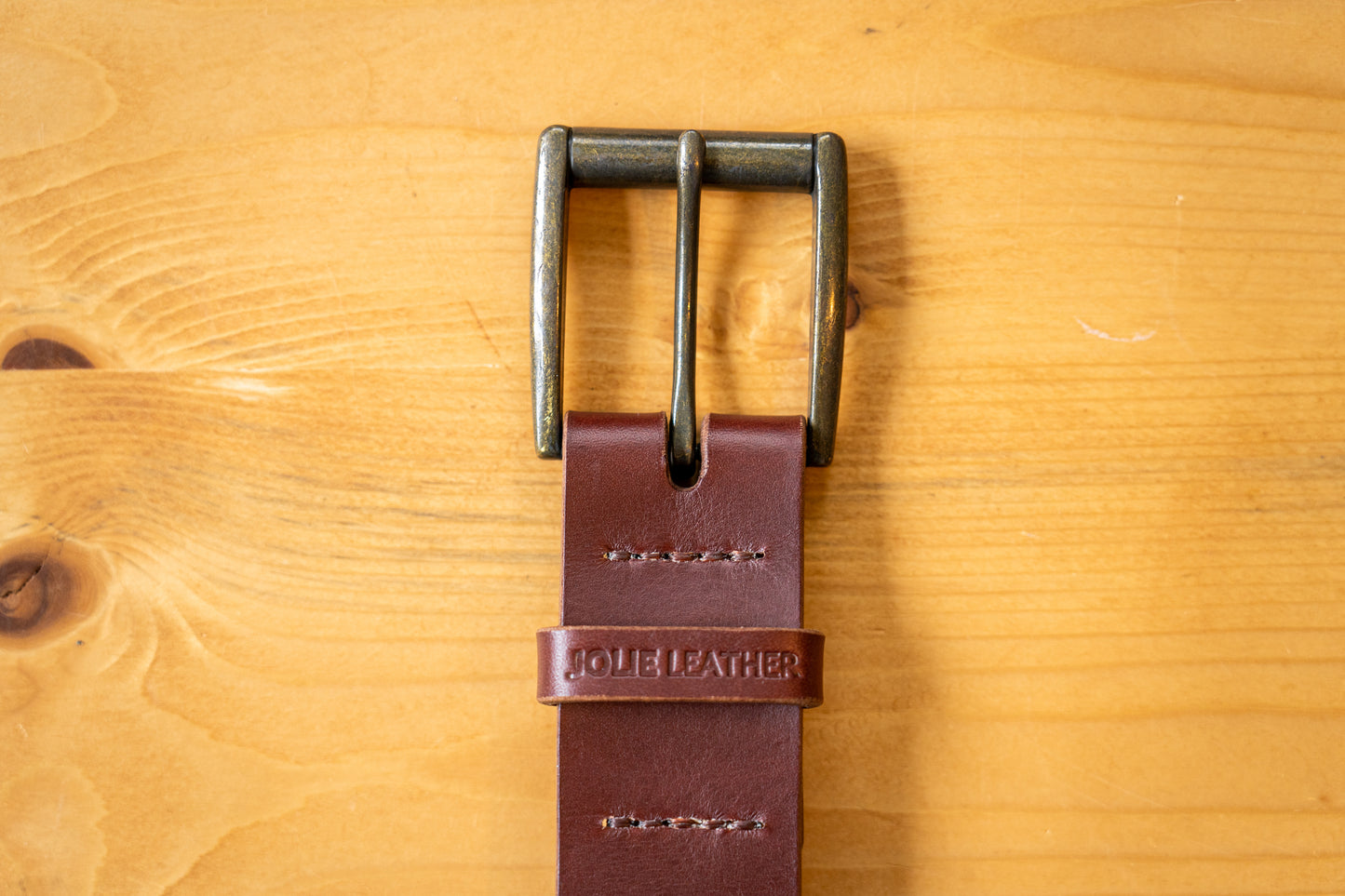 Leather belt - Dark brown