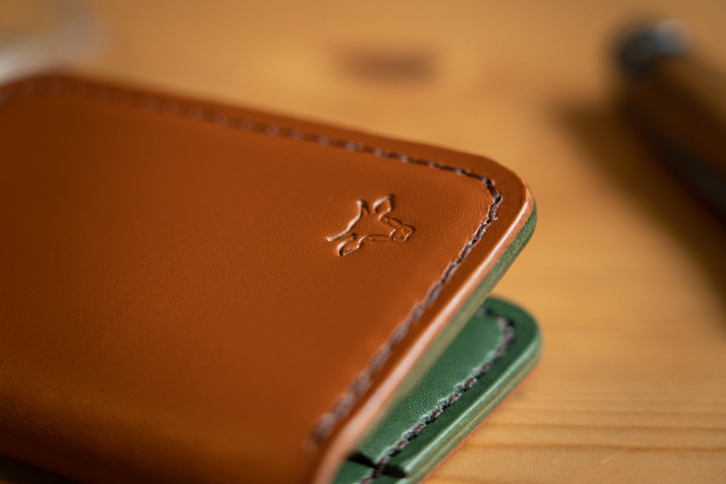 L'original Wallet green/tan