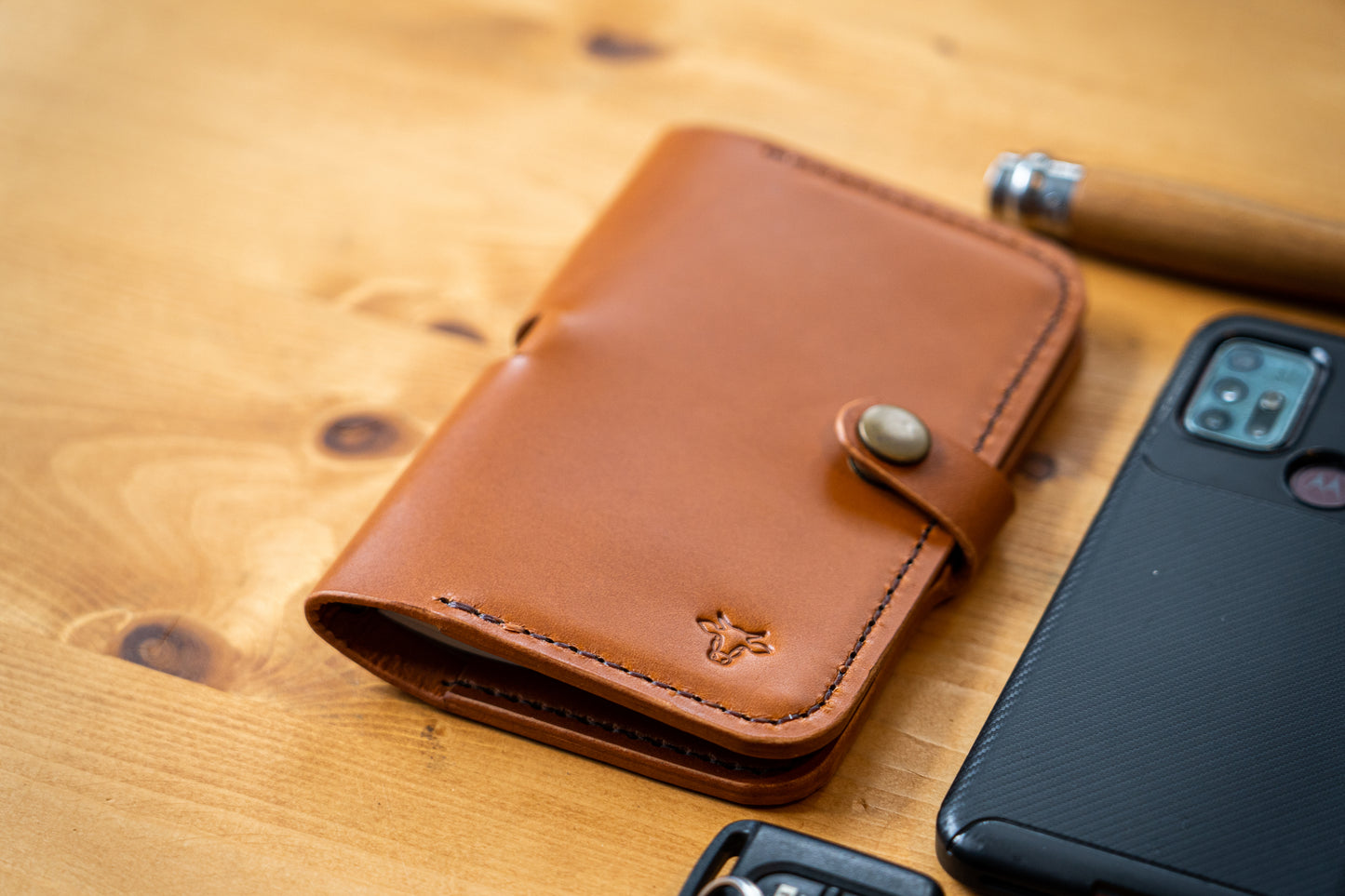 Leather notebook cover A6